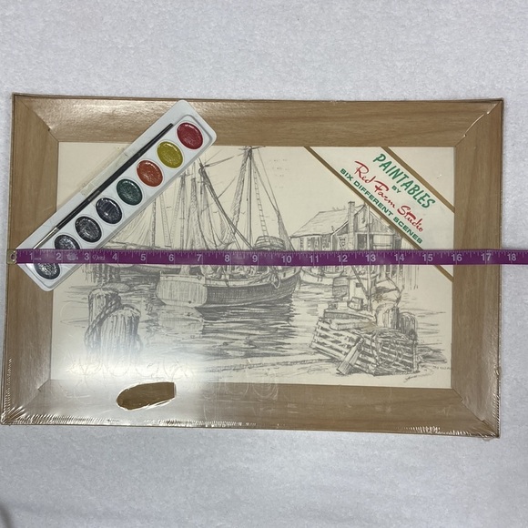 NWT vintage nautical boats paintables by red farm studio six different scenes - Picture 4 of 10